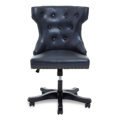 Walson Black Leather Effect Home Office Chair