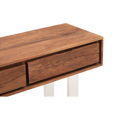 Simla Acacia Wood Two Drawer Console Table