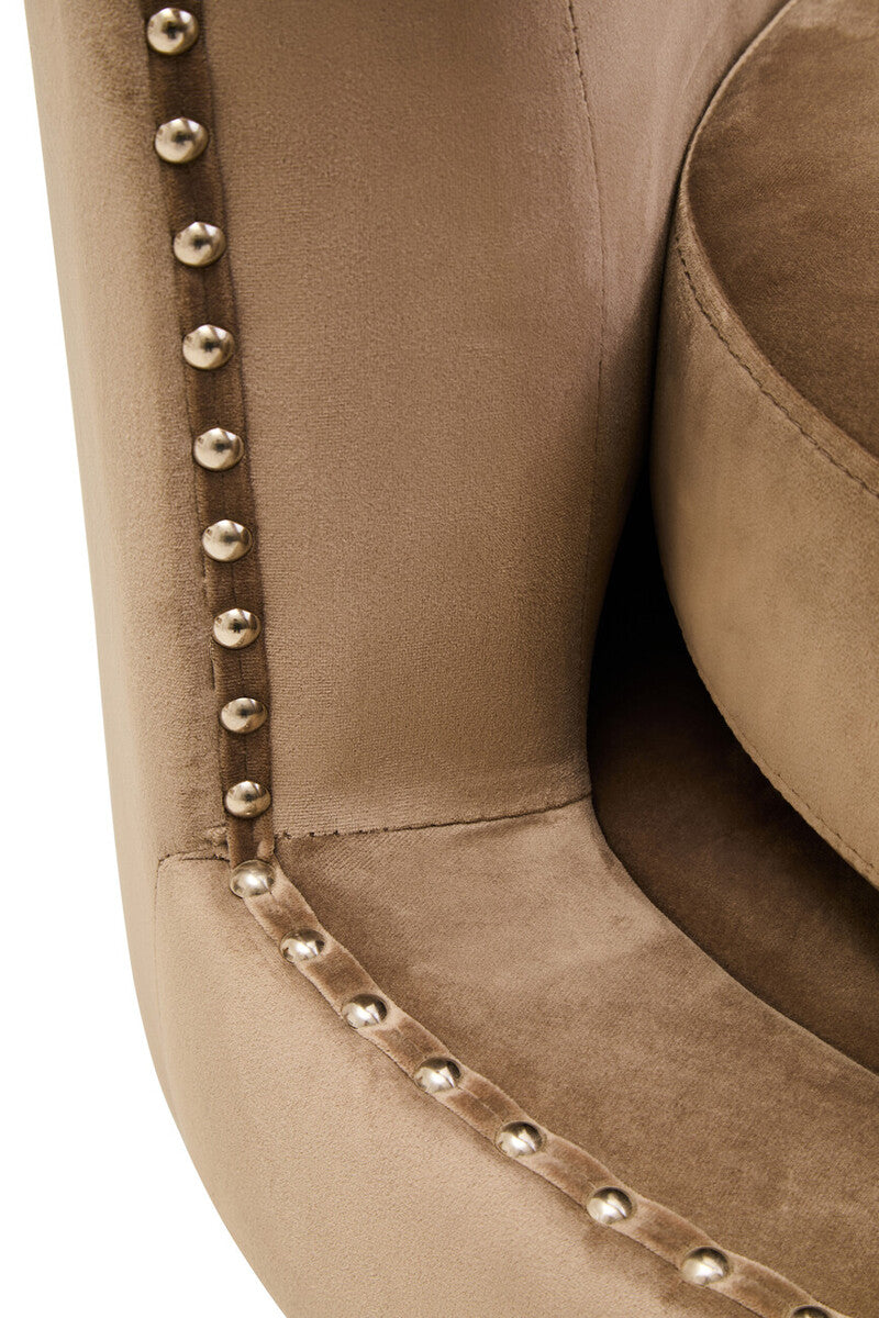 Hestia Mink Velvet Revolving Chair