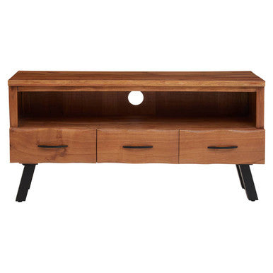 Nashik Three Drawer Acacia Wood Media Unit