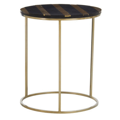 Aris Black And Gold Side Table