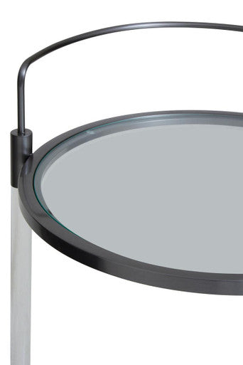 Oria Round Drinks Trolley With Acrylic Supports