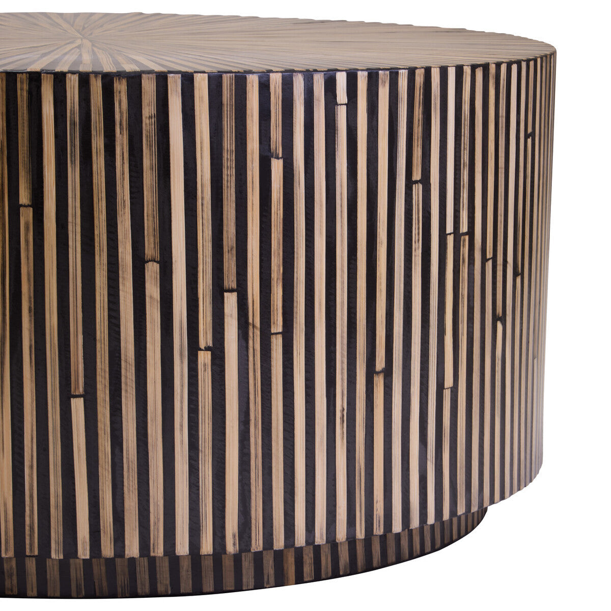 Bambusa Bamboo Inlay Round Coffee Table