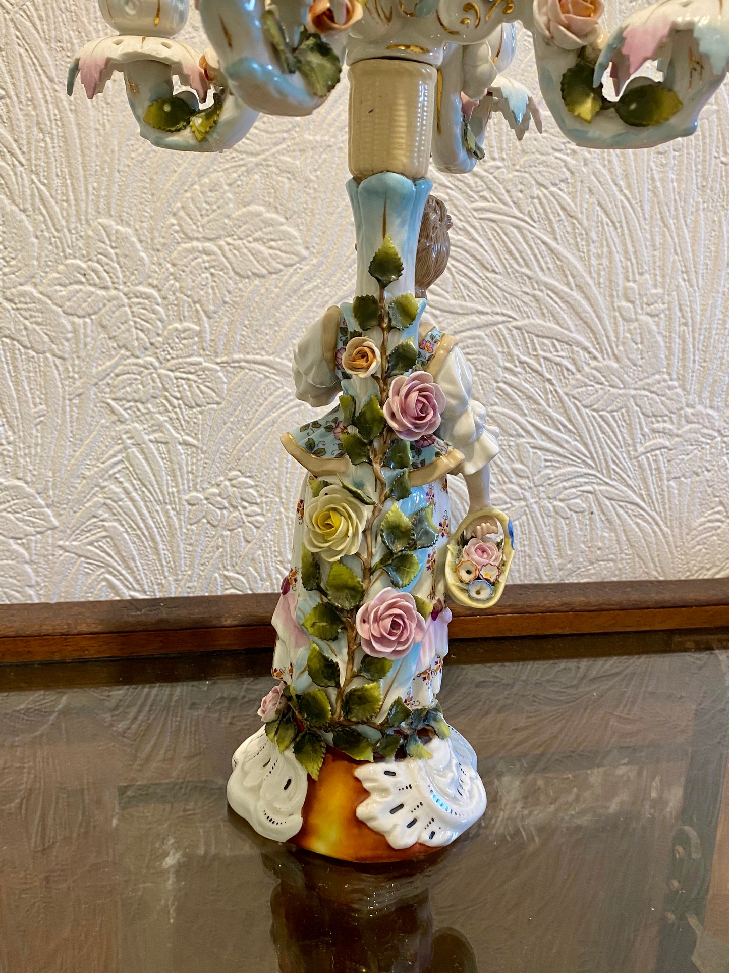 Absolutely Stunning Antique Pair of 19th Century Meissen Porcelain Candle Holders with DAMAGE - £165 - Home Interiors