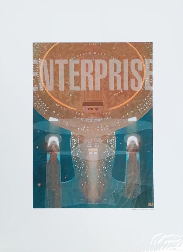 ✨ RARE PRINT: Enterprise-D Print by William Budge (Eaglemoss/Hero Collector) SPECIAL ISSUE #1