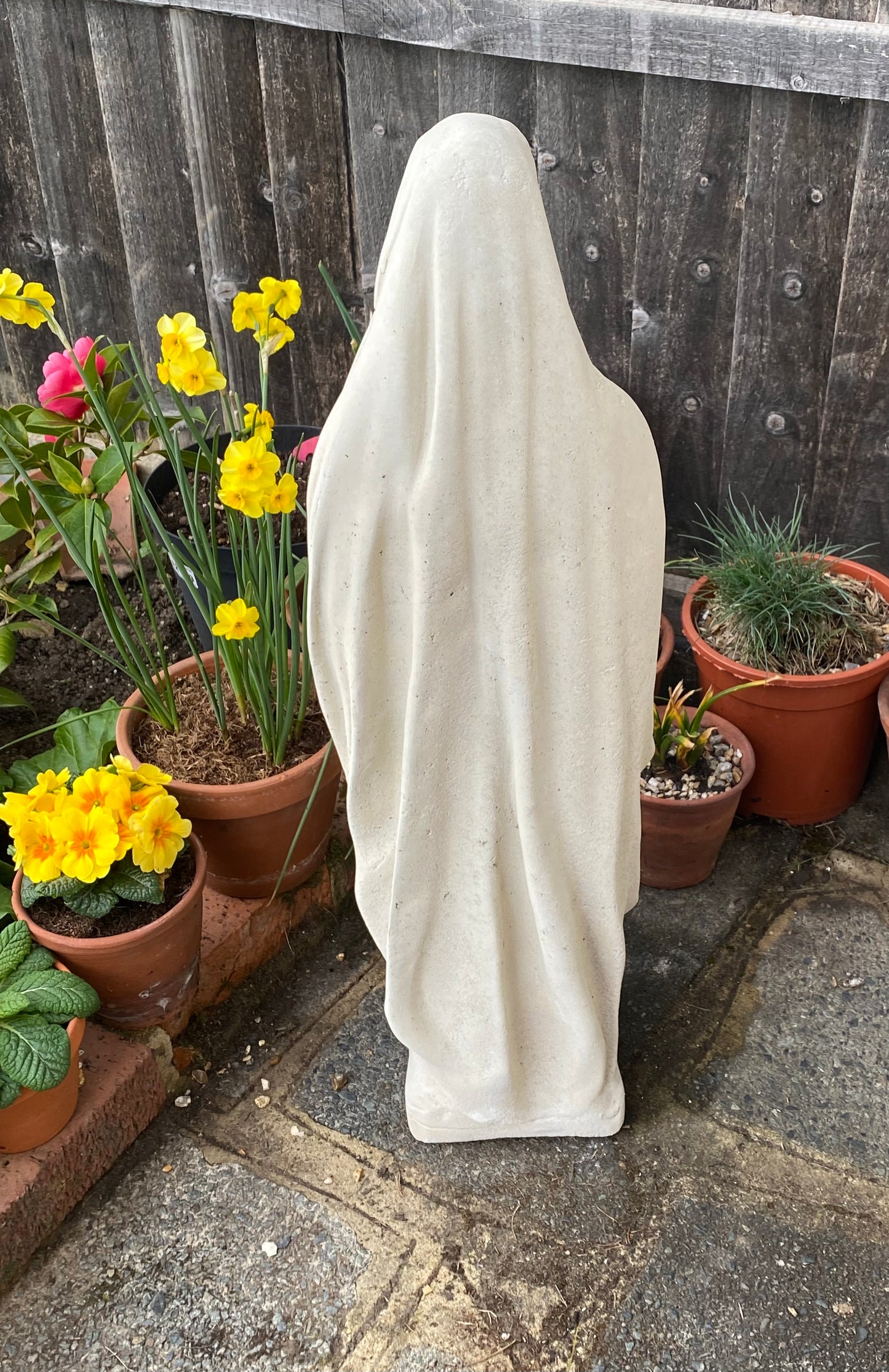 Religious Mary Concrete Garden Ornament Statue Sculpture 77cm Tall - £75 Garden Decoration Salvage Architectural Design