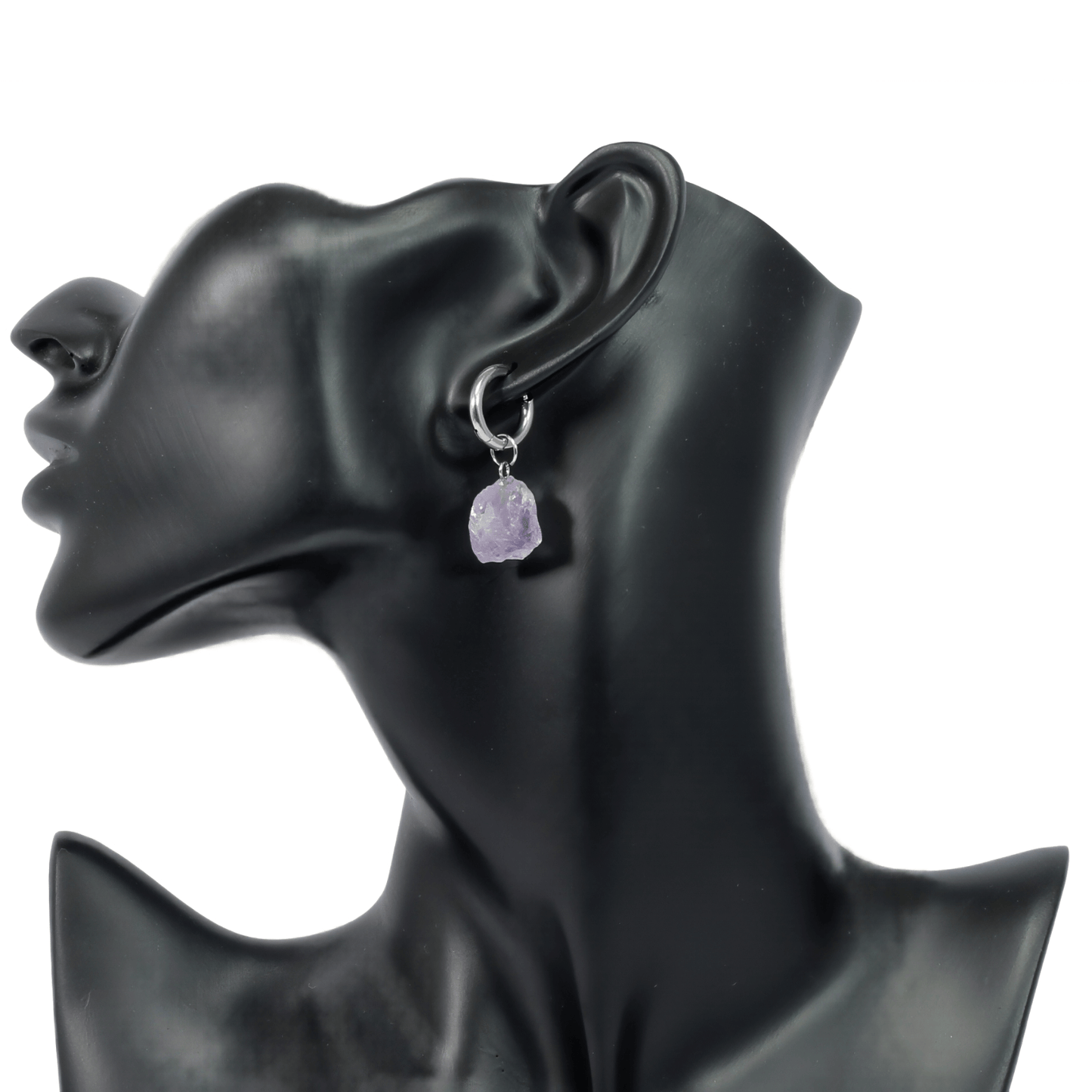 Amethyst Huggie Earrings – Intuition, Calm, Spiritual Connection