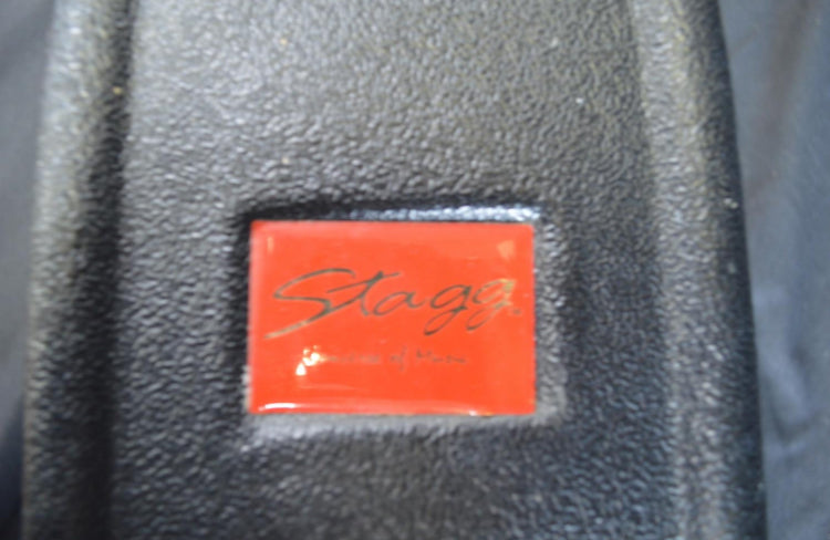 Hohner MC-04 painted acoustic guitar - 101.5cm long with hard Stagg case - £120 the pair