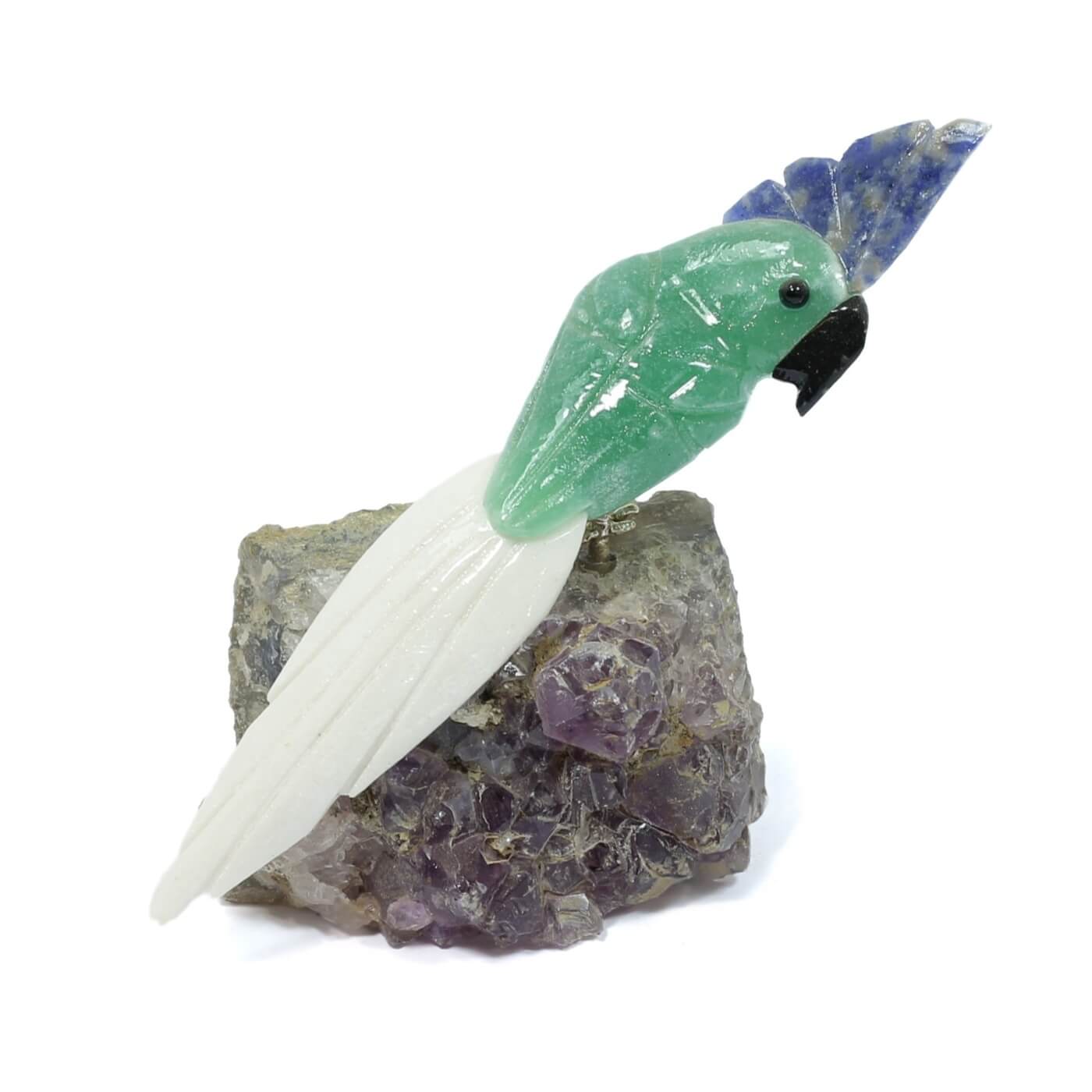 Aventurine, Howlite & Sodalite Parrot - The Guardian Of Calm (145g)