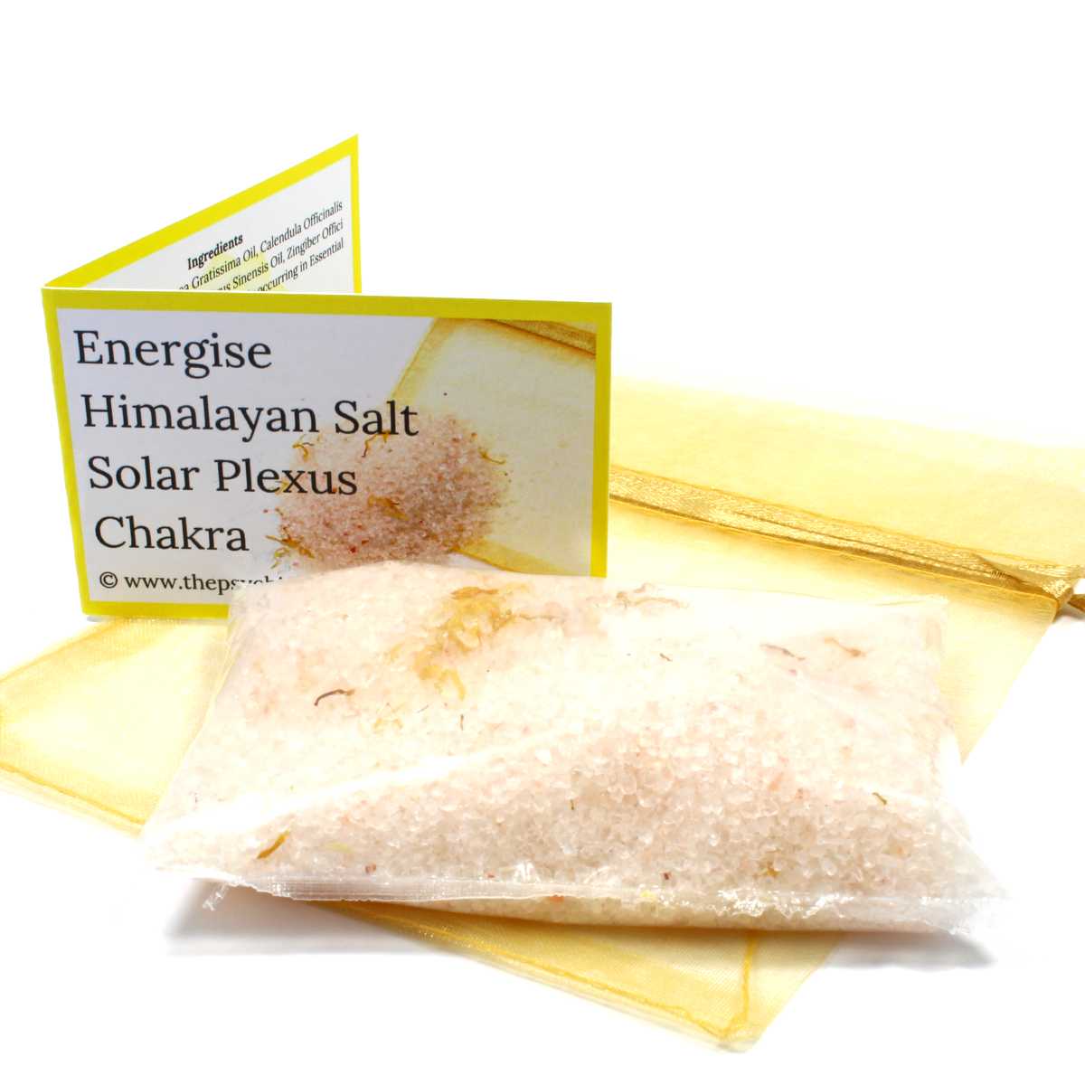 Energise Crystal Infused Bath Salts - Solar Plexus Chakra