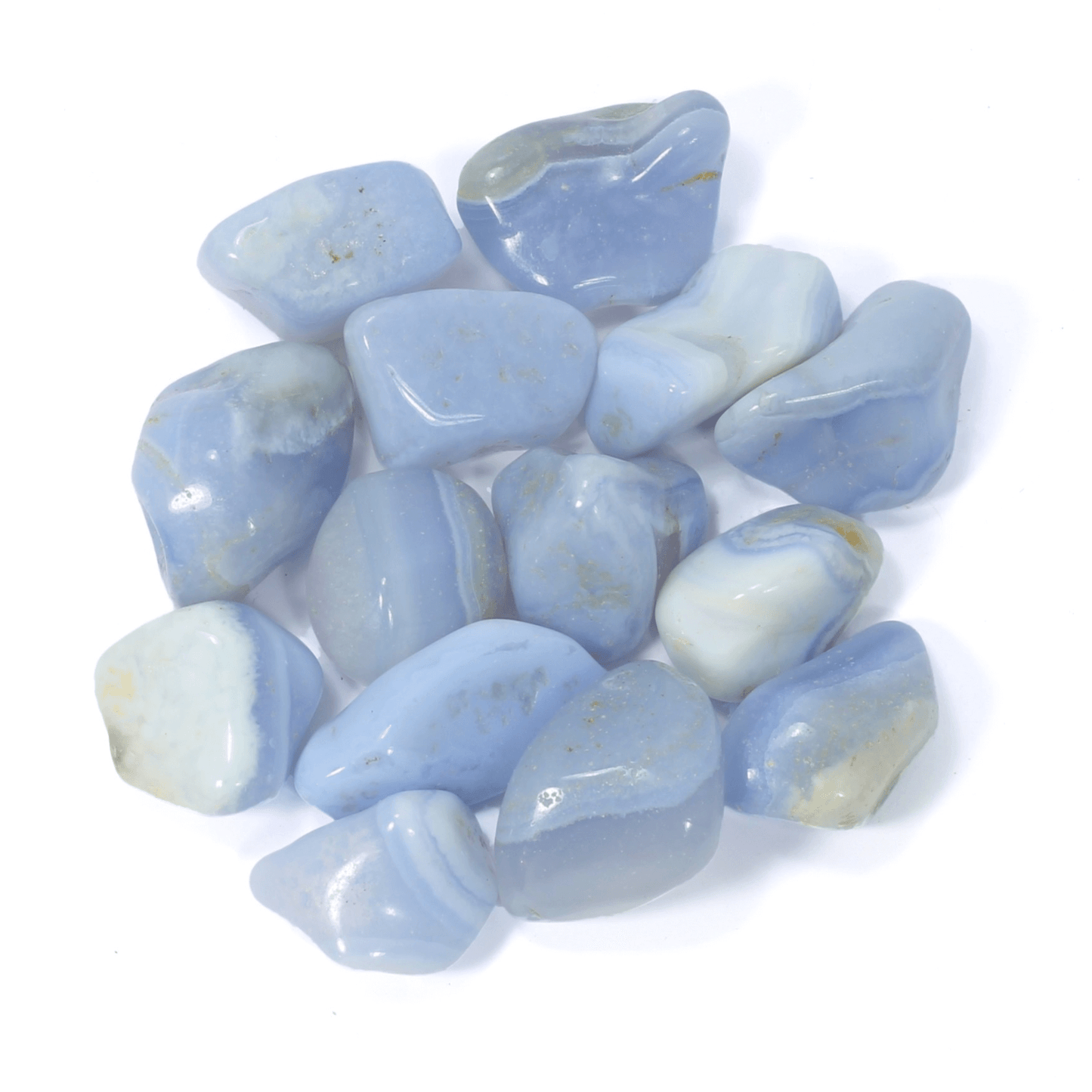 Blue Chalcedony Polished Tumblestone Healing Crystals