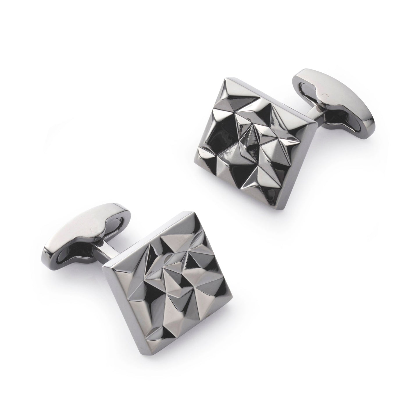 Modernist Cufflinks In Gun Metal