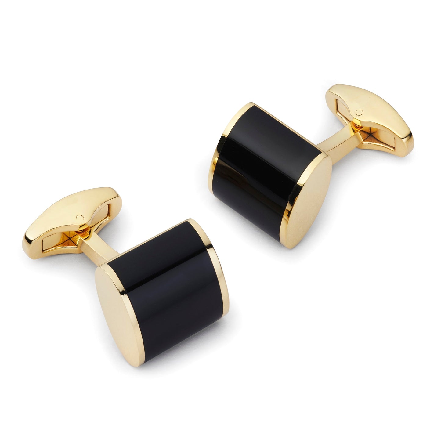 Neo Onyx Cufflinks In Gold