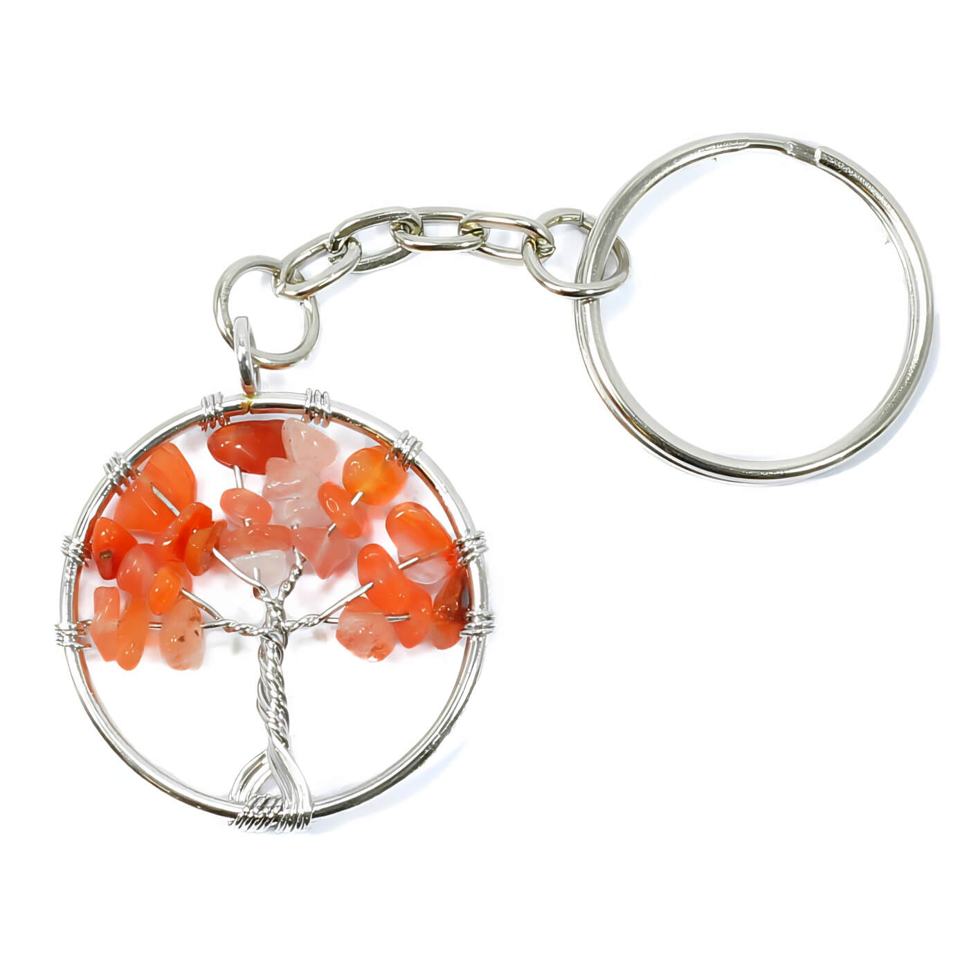 Carnelian Tree Of Life Keyring