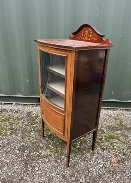 Antique Edwardian Mahogany Bow Front Cabinet
53cm x 36cm x 106cm
