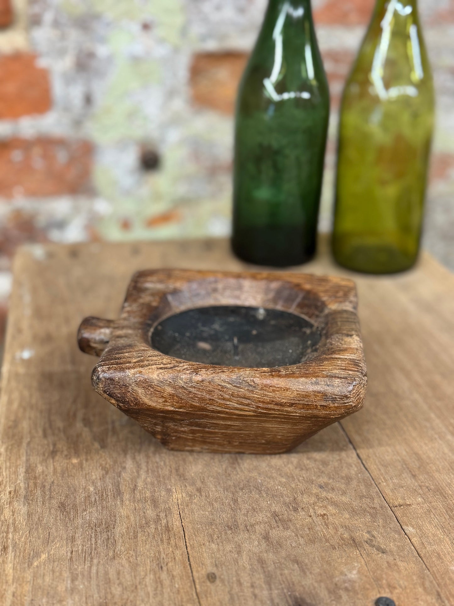 Rustic Wooden Candle Holder / Church Candle Stand / Reclaimed Farmhouse Decor MM