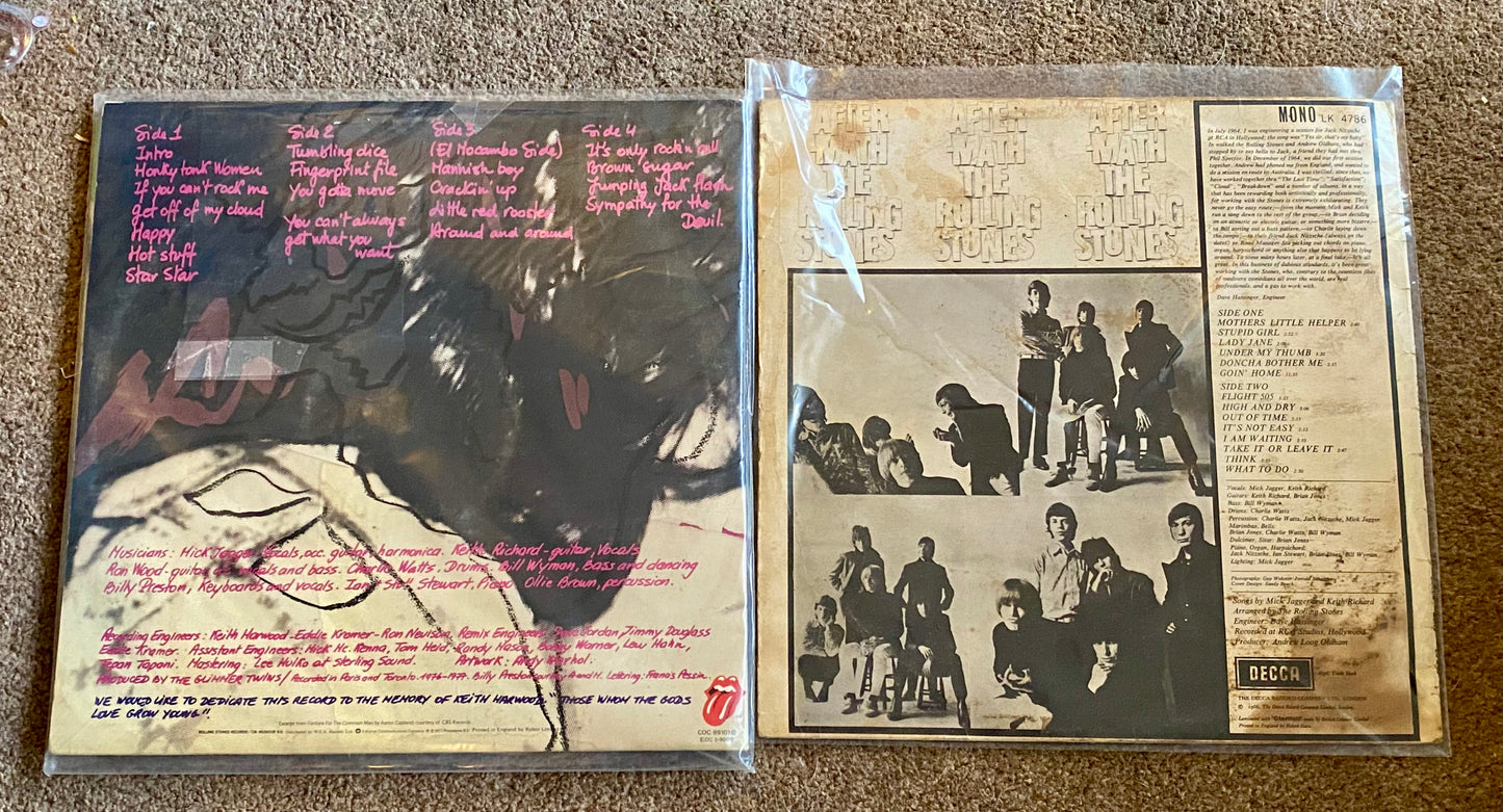 2 X Rolling Stones Vinyl LP Records - £35 for both - Aftermath & Love You Live