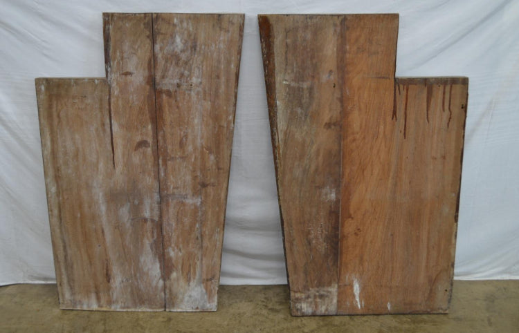 Pair of carved hardwood possibly African panels having decoration of figures - 66cm x 102cm x 4cm and 3cm - £395 the Pair