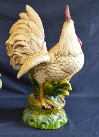 Ex Display Large 1950s Advertising Cockerel Made Of Porcelain 50cm Tall - £75 - Chicken Ornament interiors