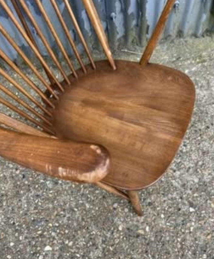 Ercol Grandfather Armchair in the Golden Dawn finish, a classic piece of mid-century furniture - £145