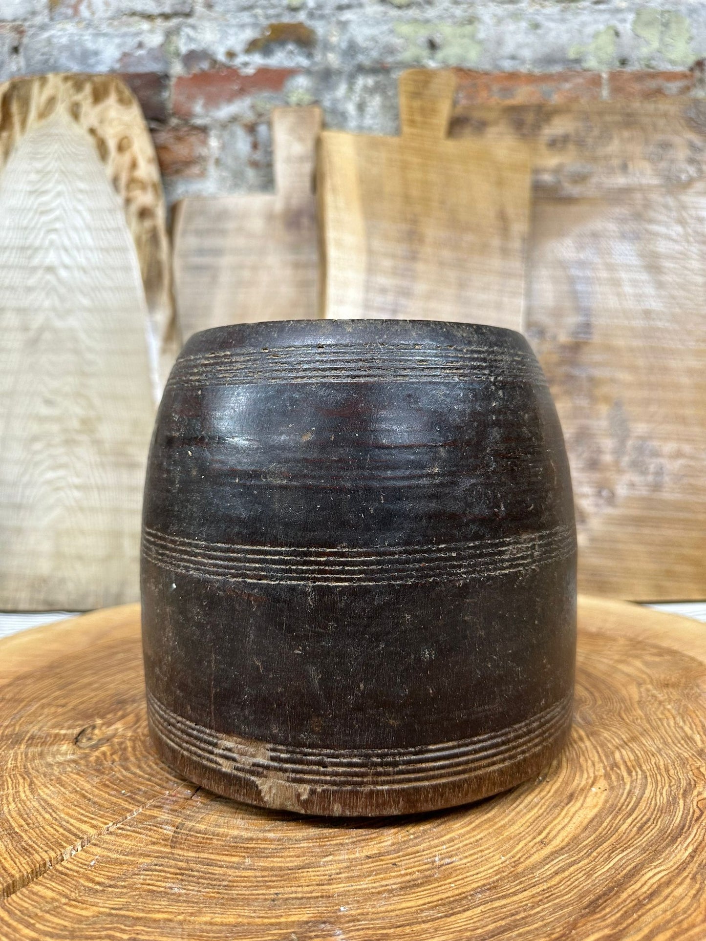 Wooden Vintage Herb Plant Pot Planter / Stationary Desk Tidy / Cutlery Holder D