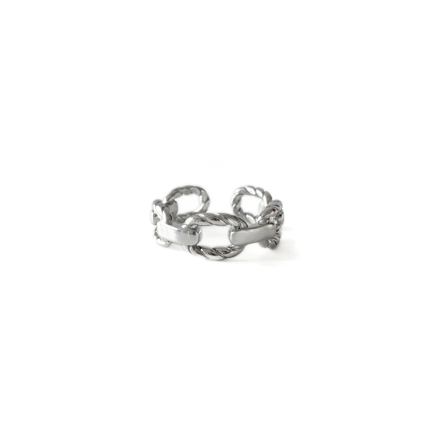 Delta Silver Contemporary Chain Link Ring