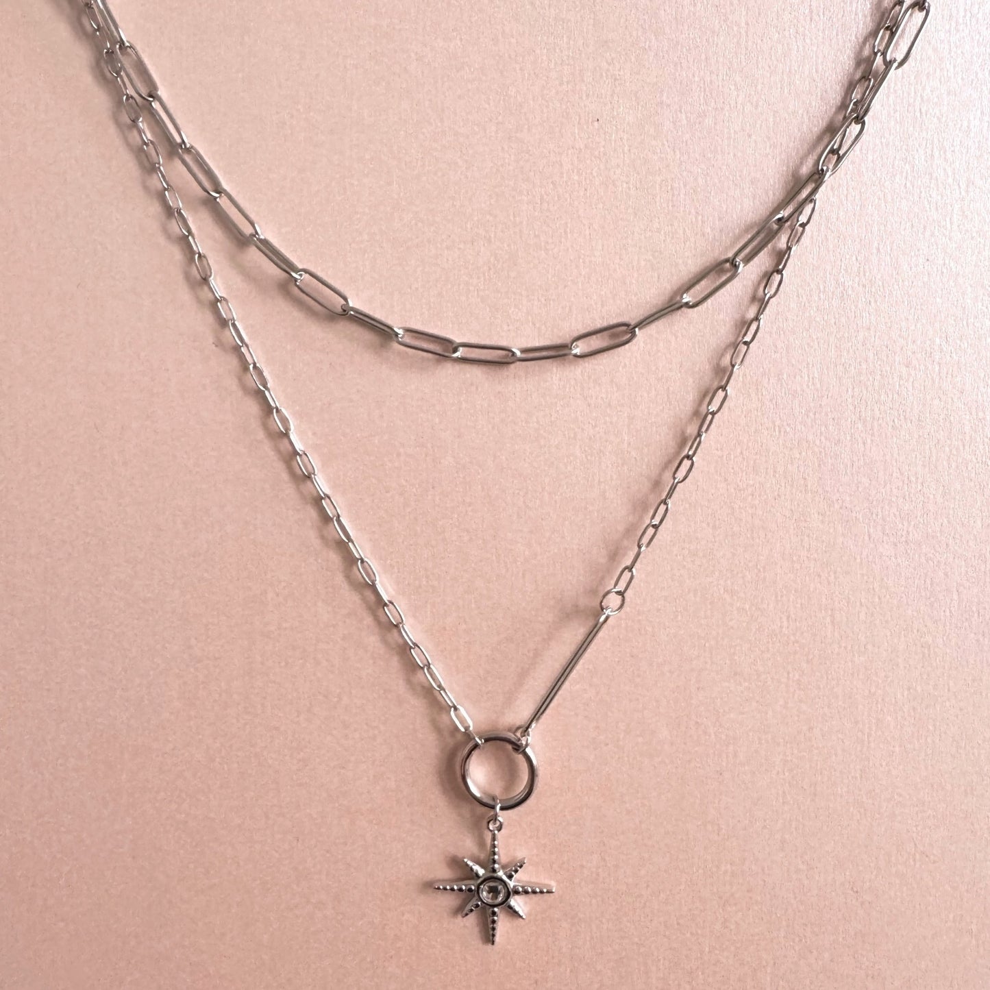 Sahara Luxe Double Layer Starburst Pendant Necklace