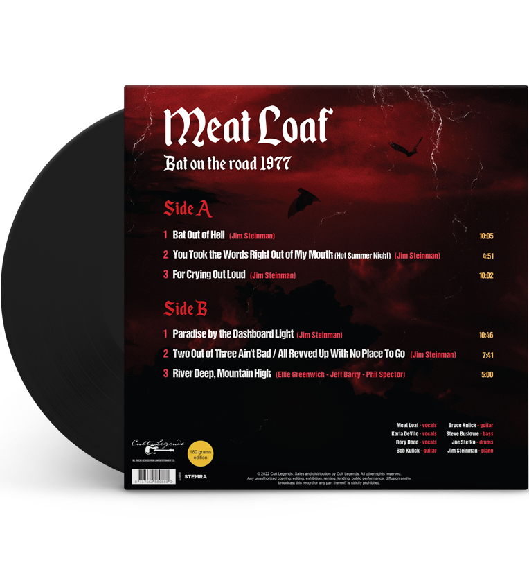 Meat Loaf – Bat On the Road 1977 (12-Inch Album on 180g Vinyl)