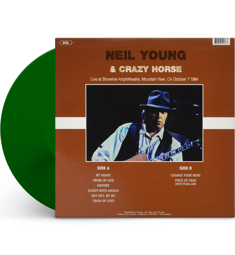Neil Young & Crazy Horse – Live at the Shoreline Amphitheatre, Mountain View, CA, 1994 (12-Inch Album on 180g Translucent Green Vinyl)