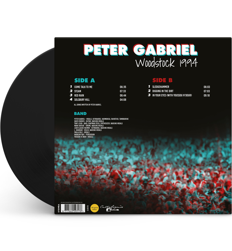 Peter Gabriel – Woodstock 1994 (12-Inch Album on 180g Vinyl)