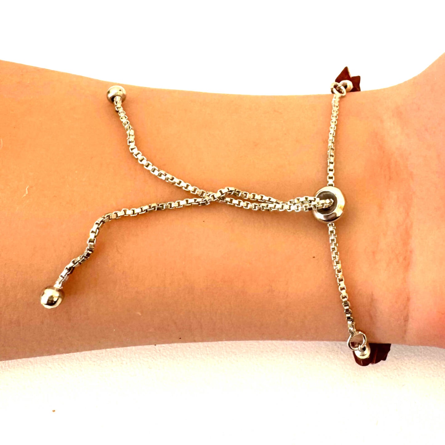 Red Jasper Stone Chip Adjustable Bracelet