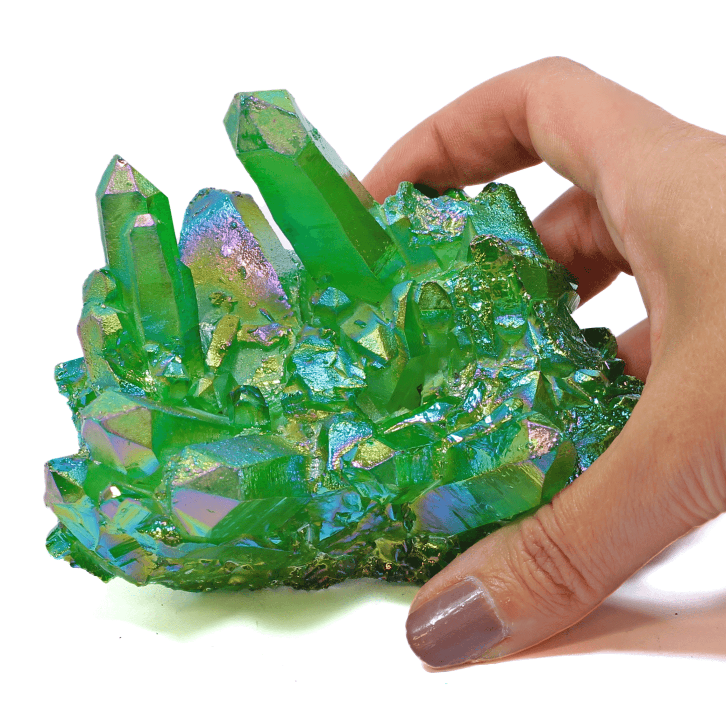 Green Aura Quartz Cluster (452g)