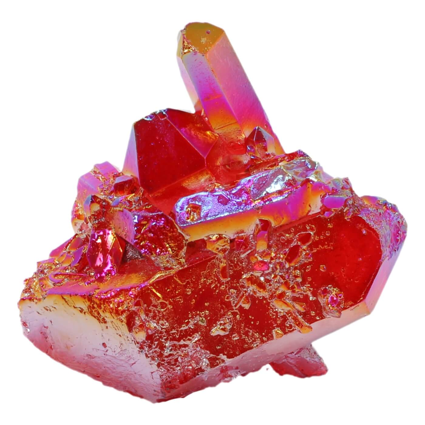 Red Aura Quartz Cluster (463g)
