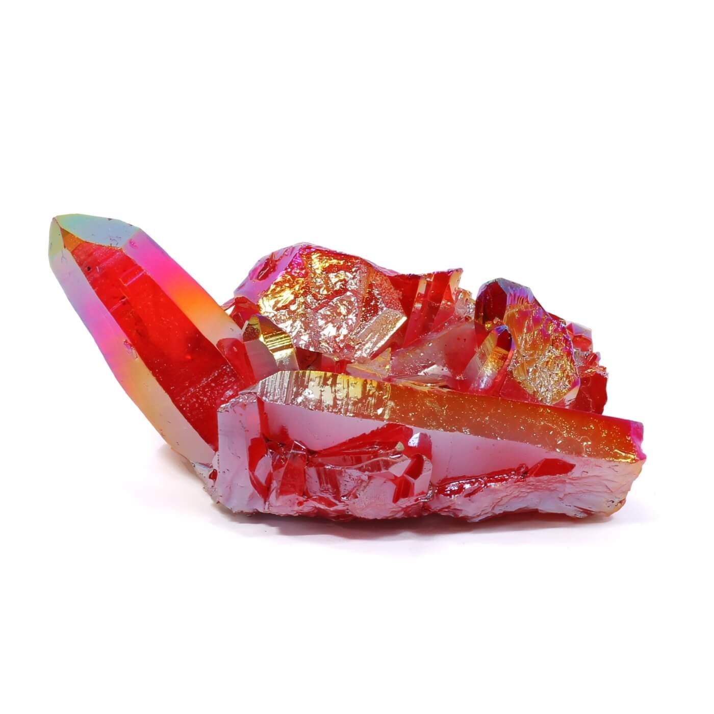 Red Aura Quartz Cluster (477g)