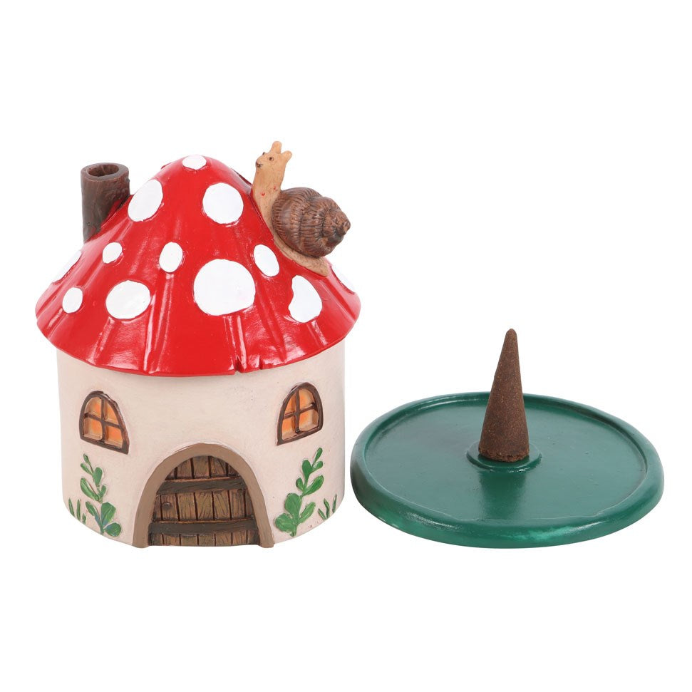 Mushroom House Incense Cone Burner