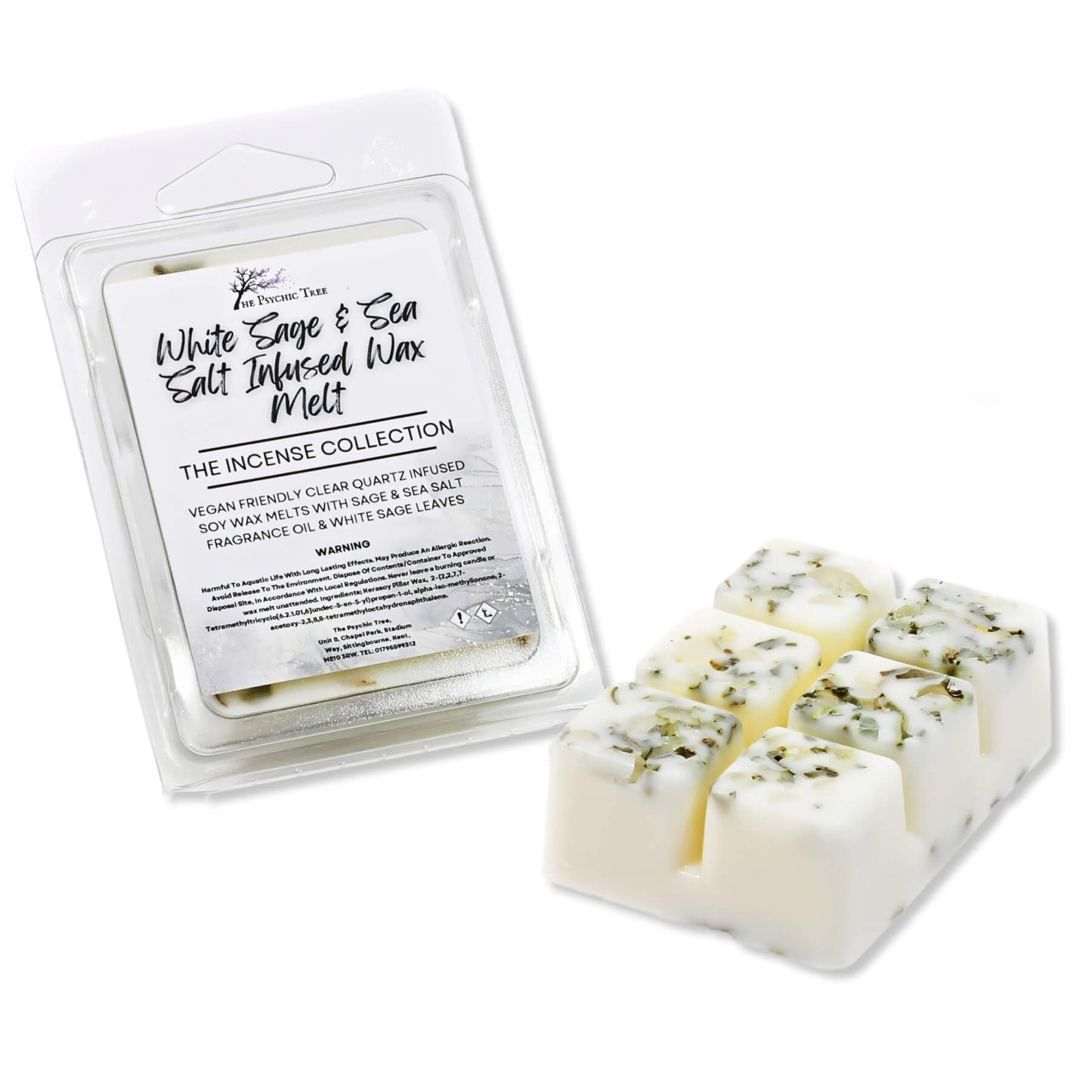 White Sage & Sea Salt Crystal Infused Scented Wax Melts - The Incense Collection