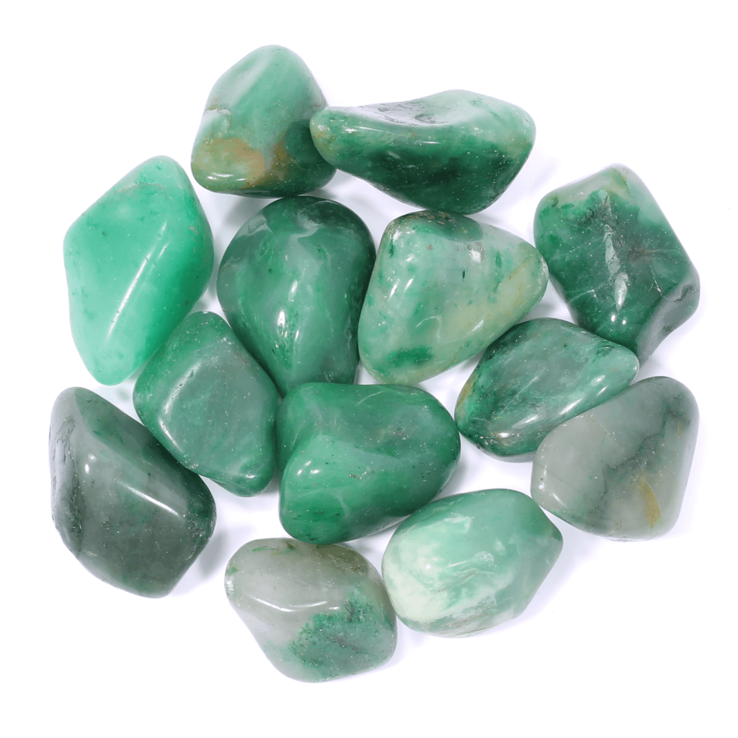 Green Chalcedony Polished Tumblestone Healing Crystals