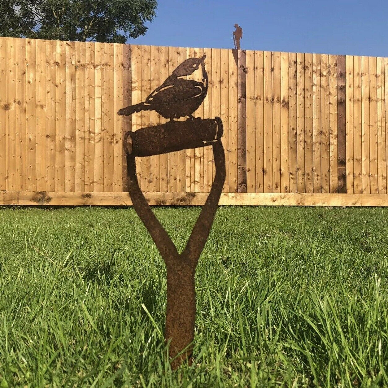 Buy Rusty Metal Bird On A Spade Garden Decoration Online - Fast Nationwide Delivery