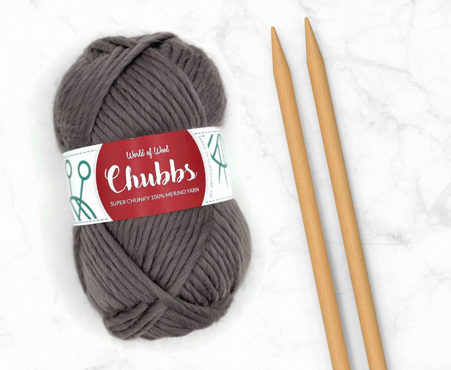 Pewter Merino Super Chunky – Earthy Grey Fabulously Soft Merino Wool Yarn | Available at Teas & Antiques | Fast UK Delivery