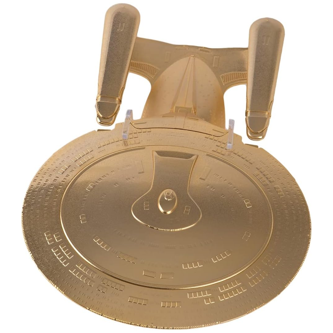 #01 Gold U.S.S. Enterprise NCC-1701-D (Galaxy class) Model Die Cast Ship XL EDITION (Eaglemoss / Star Trek)