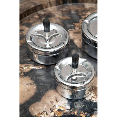 Chrome Effect Small Spinning Ashtray