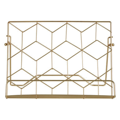 Vertex Contour Matte Gold Finish Cookbook Stand