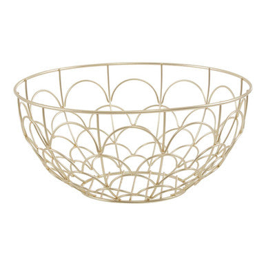 Vertex Deco Matte Gold Fruit Basket
