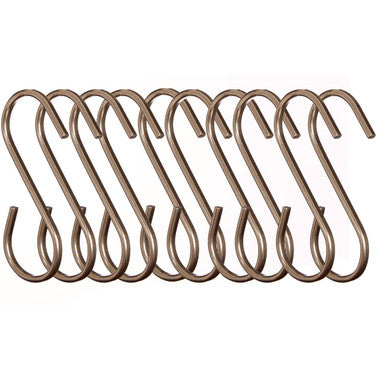 Sorello Set Of 10 Brushed Steel Hooks