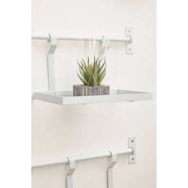Sorello White Iron Single Shelf Storage Rack