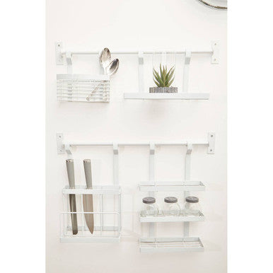 Sorello White Iron Single Shelf Storage Rack