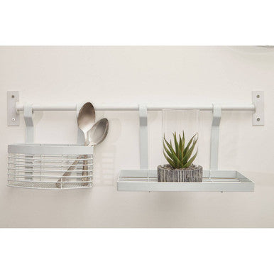 Sorello White Iron Single Shelf Storage Rack