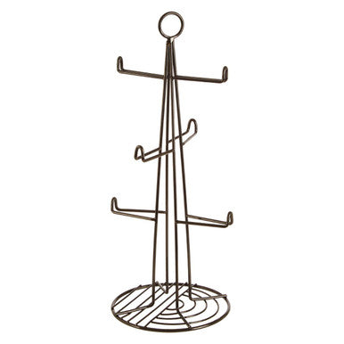 Vertex Black Nickel Finish 6 Cup Mug Tree