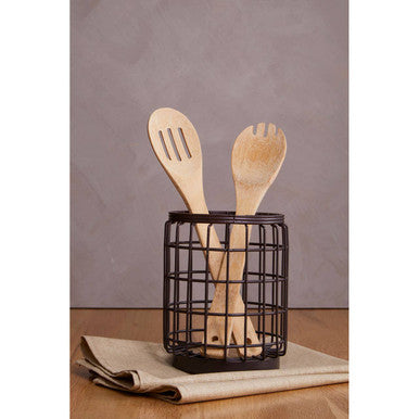 Vertex Round Bronze Coated Utensil Holder