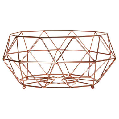 Vertex Copper Finish Fruit Basket